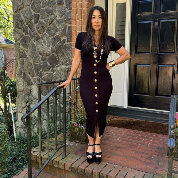 15 POSH LIVE FABULOUS MIDI DRESS FROM PARIS - Picture 4 of 6